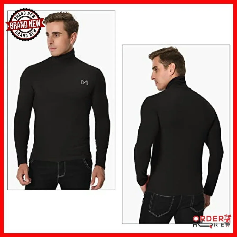 Men's Thermal Compression Base Layer Long Sleeve Mock Turtleneck